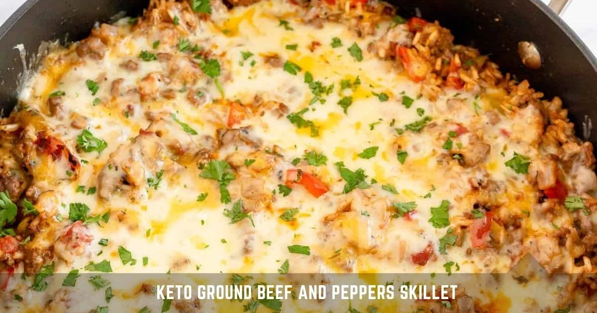 Keto Ground Beef and Peppers Skillet